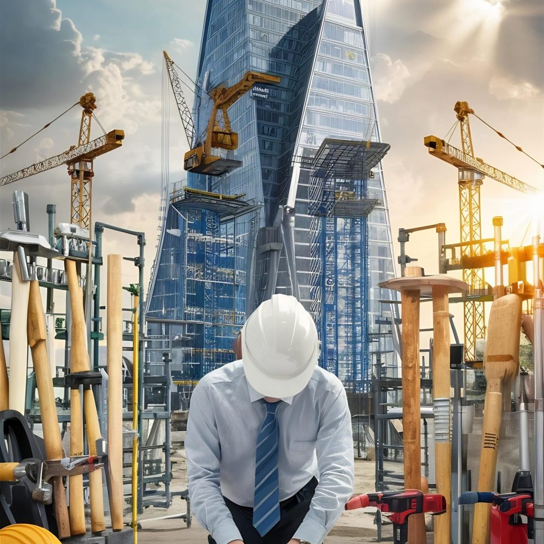 construction-concept-with-engineering-tools